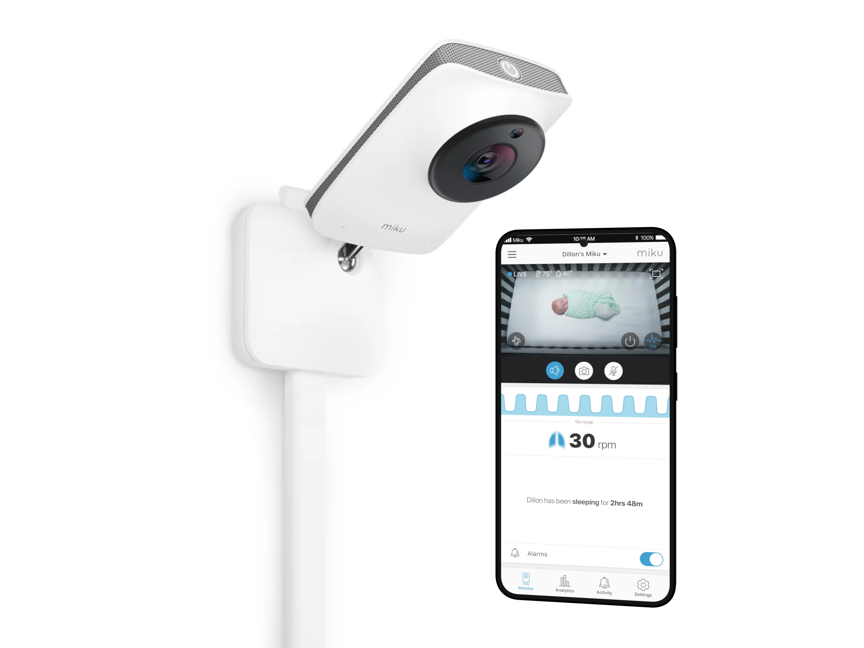 Breathing waveform view