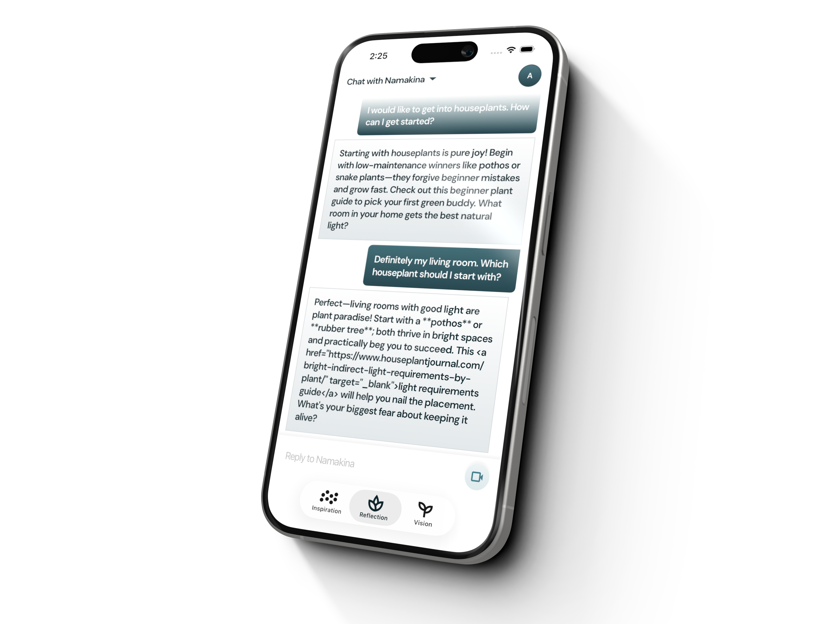 AI chat deep discovery session