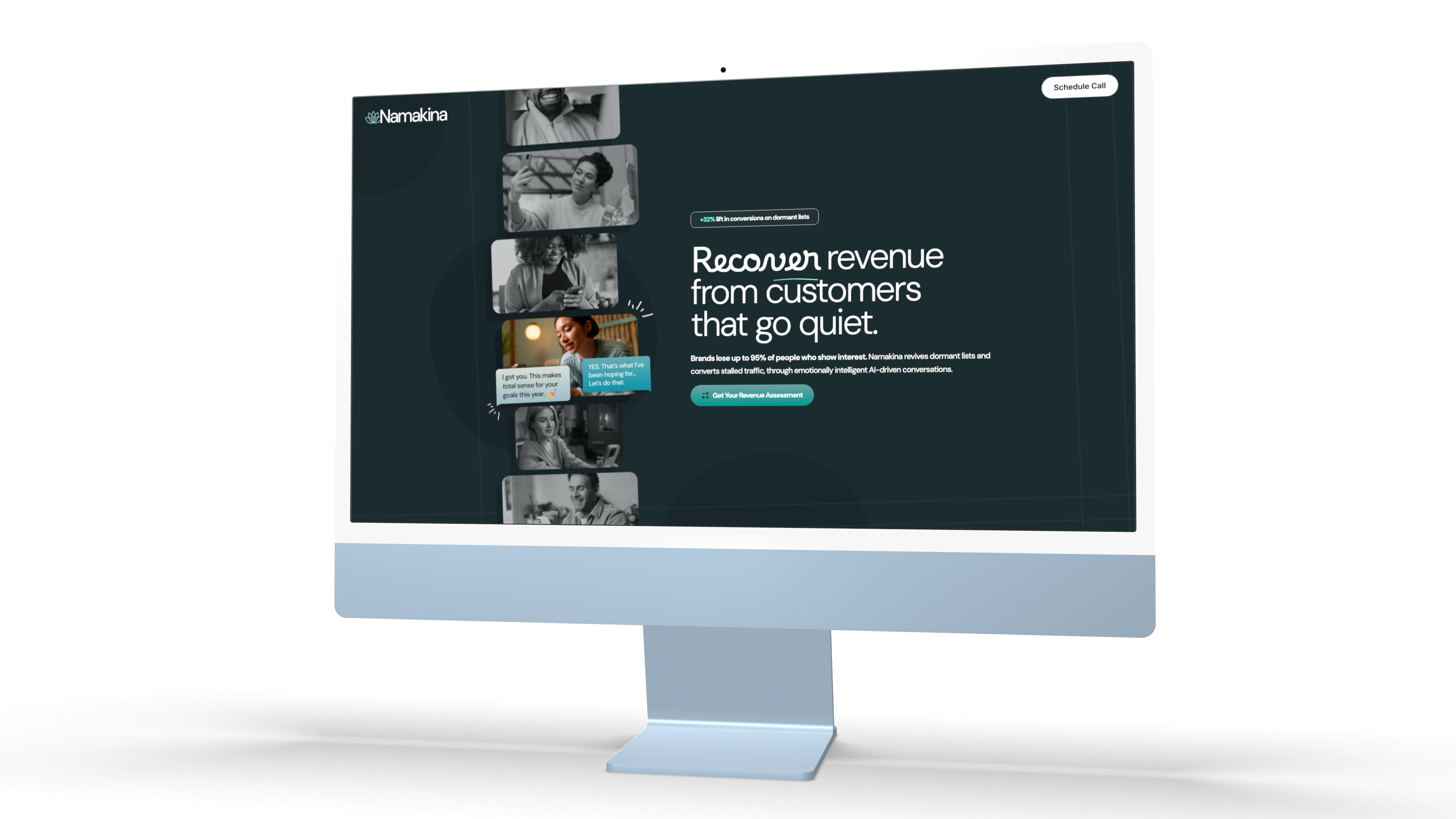 Namakina platform across web, mobile, and SMS
